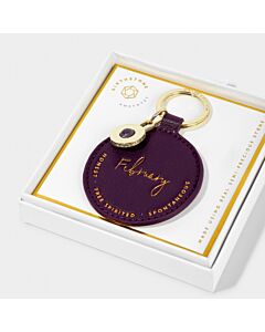 Katie Loxton Birthstone Keyring - February